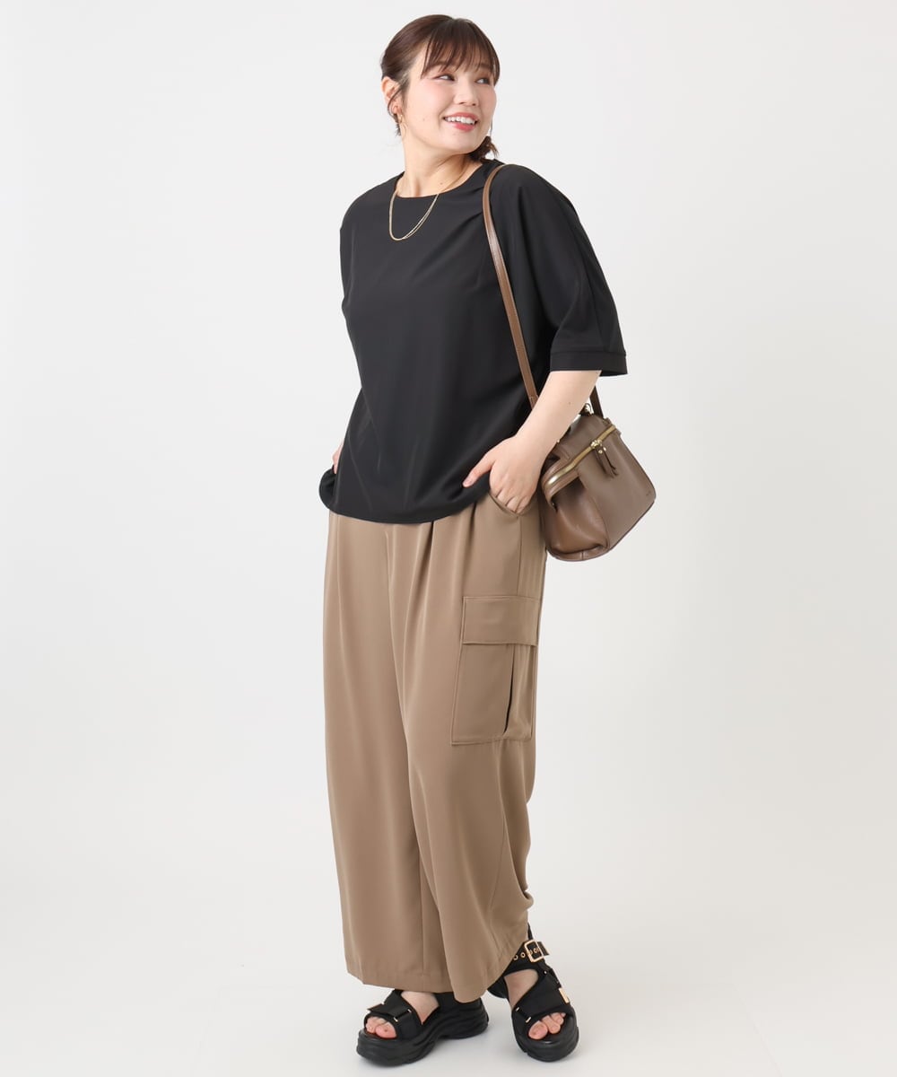 OLLHA31119 eur3(エウルキューブ) 【WEB先行販売】【大きいサイズ】カーゴパンツ モカ(84)