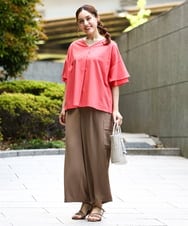 OLLHA31119 eur3(エウルキューブ) 【WEB先行販売】【大きいサイズ】カーゴパンツ モカ(84)