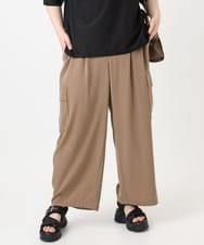OLLHA31119 eur3(エウルキューブ) 【WEB先行販売】【大きいサイズ】カーゴパンツ モカ(84)