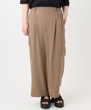 OLLHA31119 eur3(エウルキューブ) 【WEB先行販売】【大きいサイズ】カーゴパンツ モカ(84)