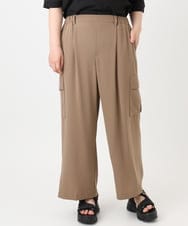 OLLHA31119 eur3(エウルキューブ) 【WEB先行販売】【大きいサイズ】カーゴパンツ モカ(84)