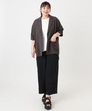OLLHA31119 eur3(エウルキューブ) 【WEB先行販売】【大きいサイズ】カーゴパンツ ブラック(94)