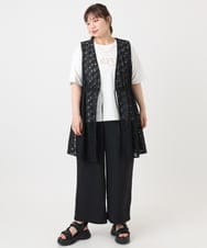 OLLHA31119 eur3(エウルキューブ) 【WEB先行販売】【大きいサイズ】カーゴパンツ ブラック(94)