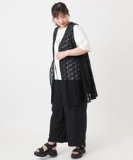 OLLHA31119 eur3(エウルキューブ) 【WEB先行販売】【大きいサイズ】カーゴパンツ ブラック(94)
