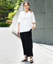 OLLHA31119 eur3(エウルキューブ) 【WEB先行販売】【大きいサイズ】カーゴパンツ ブラック(94)