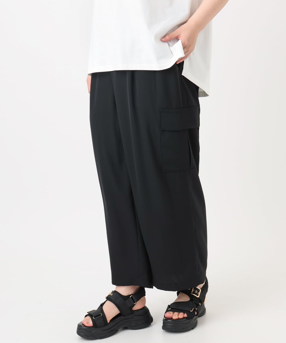 OLLHA31119 eur3(エウルキューブ) 【WEB先行販売】【大きいサイズ】カーゴパンツ ブラック(94)