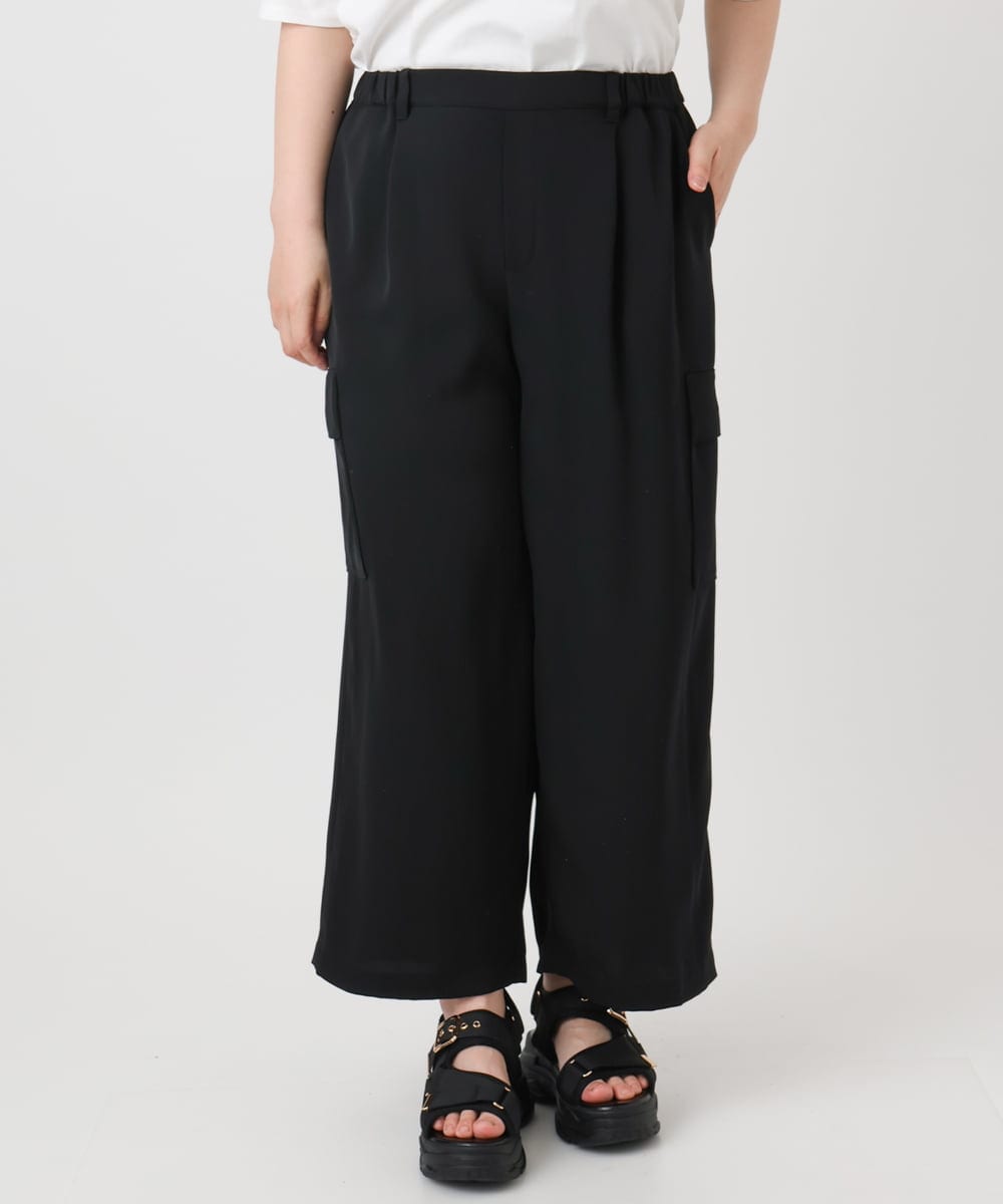 OLLHA31119 eur3(エウルキューブ) 【WEB先行販売】【大きいサイズ】カーゴパンツ ブラック(94)