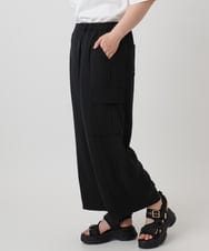 OLLHA31119 eur3(エウルキューブ) 【WEB先行販売】【大きいサイズ】カーゴパンツ ブラック(94)