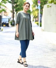 OLLHA33089 eur3(エウルキューブ) 【追加販売】【大きいサイズ/接触冷感】ストレッチデニムパンツ ブルー(55)