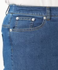 OLLHA33089 eur3(エウルキューブ) 【追加販売】【大きいサイズ/接触冷感】ストレッチデニムパンツ ブルー(55)