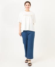 OLLHA36099 eur3(エウルキューブ) 【WEB先行販売】【大きいサイズ/接触冷感】ストレッチストレートデニム ブルー(55)