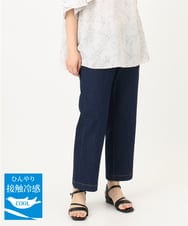 OLLHA36099 eur3(エウルキューブ) 【WEB先行販売】【大きいサイズ/接触冷感】ストレッチストレートデニム ネイビー(57)