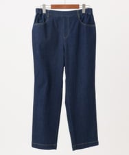 OLLHA36099 eur3(エウルキューブ) 【WEB先行販売】【大きいサイズ/接触冷感】ストレッチストレートデニム ネイビー(57)