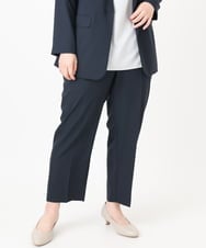 OLLHA39139 eur3(エウルキューブ) 【WEB先行販売】【大きいサイズ/11号サイズあり/セットアップ対応】接触冷感ストレッチストレートパンツ ネイビー(57)