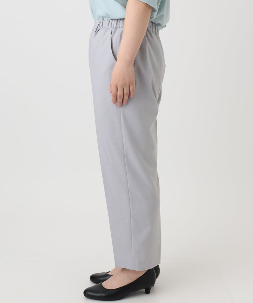 OLLHA39139 eur3(エウルキューブ) 【WEB先行販売】【大きいサイズ/11号サイズあり/セットアップ対応】接触冷感ストレッチストレートパンツ ライトグレー(91)