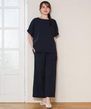 OLLHD22099 eur3(エウルキューブ) 【WEB先行販売】【大きいサイズ/吸水速乾】ドライタッチサッカーワイドパンツ ネイビー
