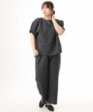 OLLHD22099 eur3(エウルキューブ) 【WEB先行販売】【大きいサイズ/吸水速乾】ドライタッチサッカーワイドパンツ グレー