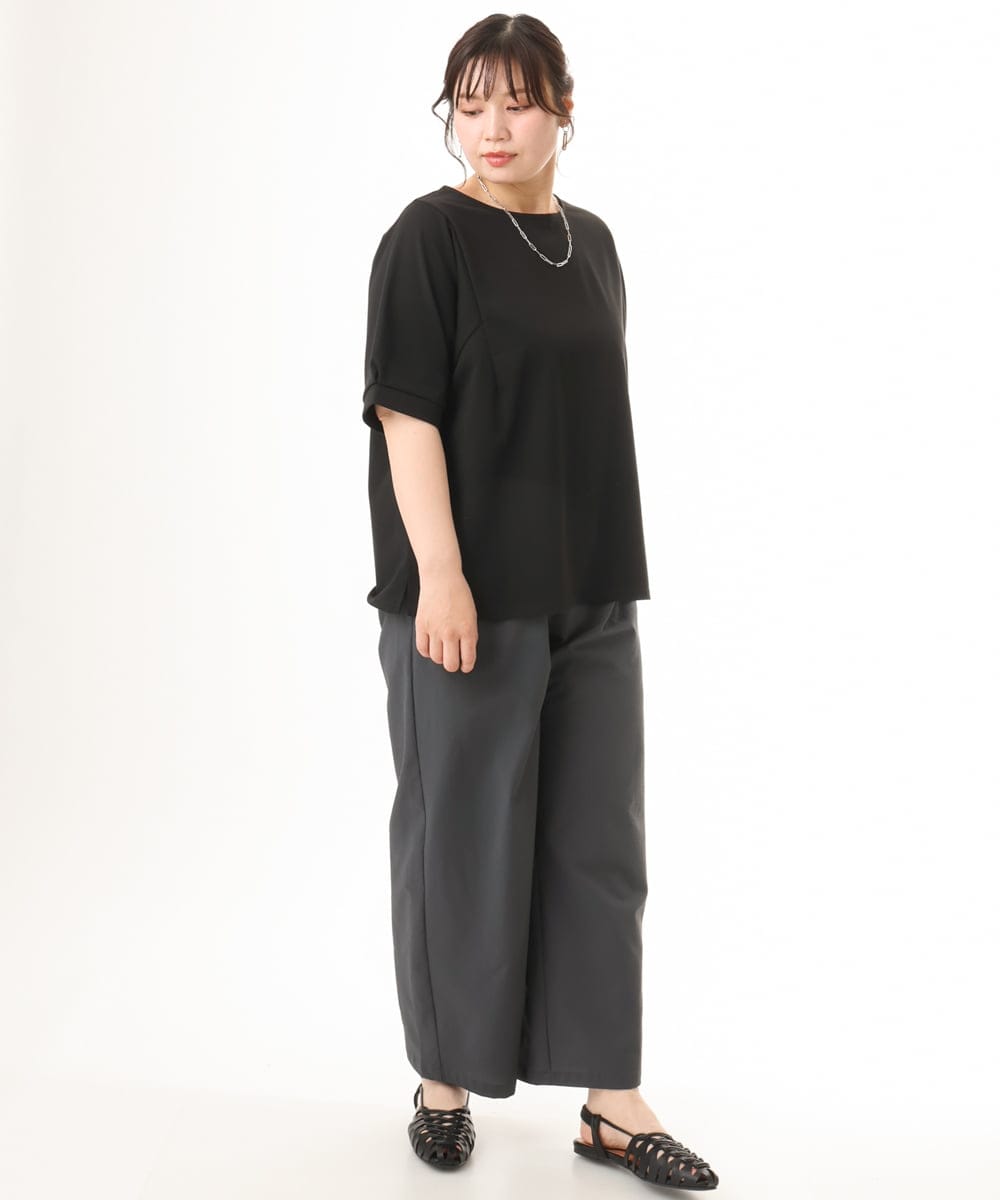 OLLHD22099 eur3(エウルキューブ) 【WEB先行販売】【大きいサイズ/吸水速乾】ドライタッチサッカーワイドパンツ グレー