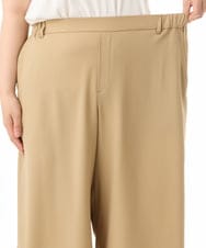 OLLHD30119 eur3(エウルキューブ) 【WEB先行販売】【大きいサイズ/接触冷感】クロップドワイドパンツ ベージュ