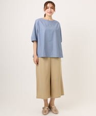 OLLHD30119 eur3(エウルキューブ) 【大きいサイズ/接触冷感】クロップドワイドパンツ ベージュ