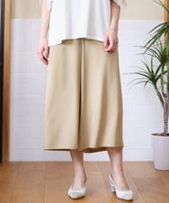 OLLHD30119 eur3(エウルキューブ) 【WEB先行販売】【大きいサイズ/接触冷感】クロップドワイドパンツ ベージュ