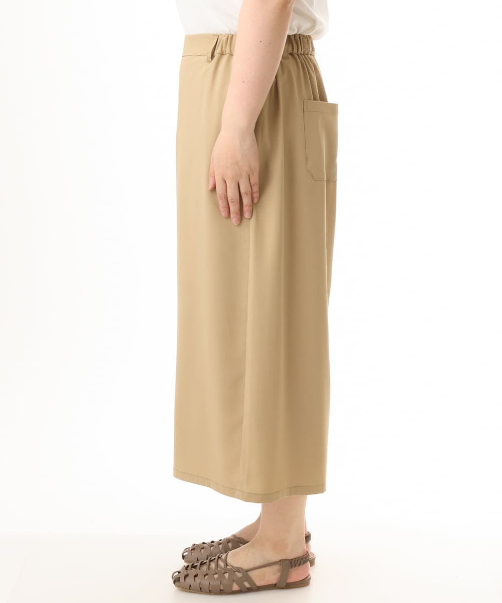 OLLHD30119 eur3(エウルキューブ) 【WEB先行販売】【大きいサイズ/接触冷感】クロップドワイドパンツ ベージュ