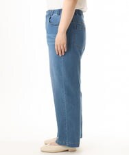 OLLHD31109 eur3(エウルキューブ) 【大きいサイズ/接触冷感】ストレートワイドデニムパンツ ライトブルー