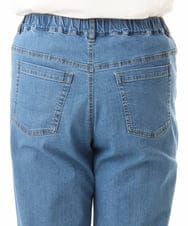 OLLHD31109 eur3(エウルキューブ) 【大きいサイズ/接触冷感】ストレートワイドデニムパンツ ライトブルー