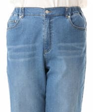 OLLHD31109 eur3(エウルキューブ) 【大きいサイズ/接触冷感】ストレートワイドデニムパンツ ライトブルー