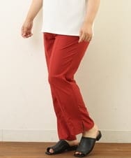 OLLHP36090 eur3(エウルキューブ) 【大きいサイズ】サイドスリットカラーパンツ レッド(05)