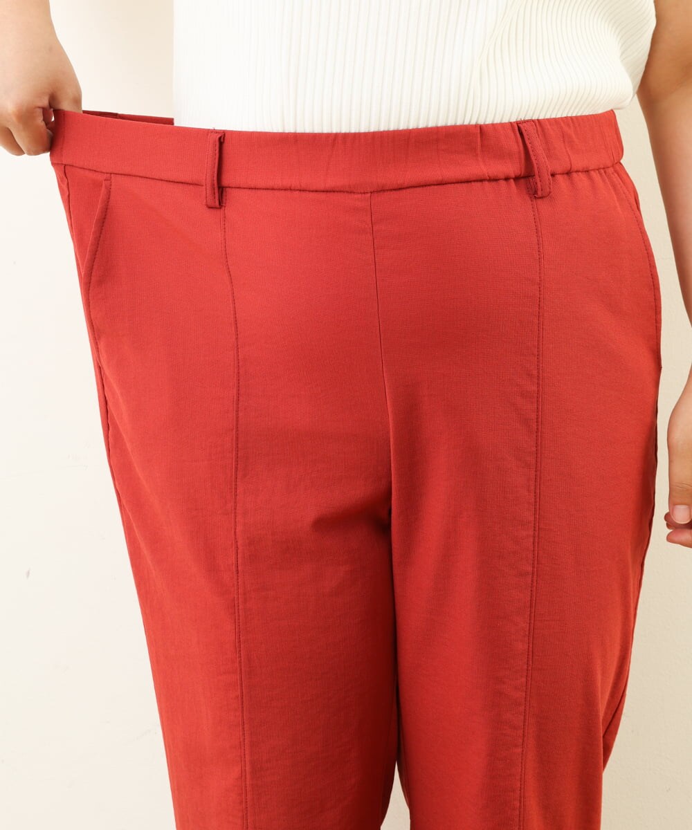 OLLHP36090 eur3(エウルキューブ) 【大きいサイズ】サイドスリットカラーパンツ レッド(05)