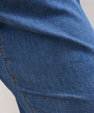 OLLHS39090 eur3(エウルキューブ) 【大きいサイズ】ワイドデニムパンツ ブルー(55)