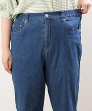 OLLHS39090 eur3(エウルキューブ) 【大きいサイズ】ワイドデニムパンツ ブルー(55)