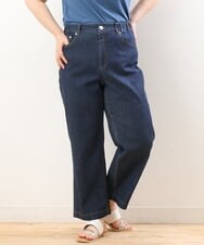 OLLHS39090 eur3(エウルキューブ) 【大きいサイズ】ワイドデニムパンツ ネイビー(57)