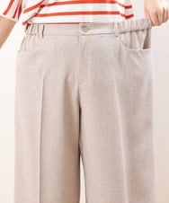 OLLHS40100 eur3(エウルキューブ) 【大きいサイズ】リネンライクキュロットパンツ ベージュ(82)
