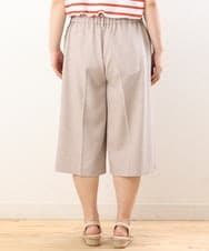 OLLHS40100 eur3(エウルキューブ) 【大きいサイズ】リネンライクキュロットパンツ ベージュ(82)