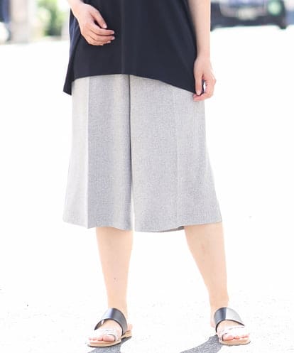 OLLHS40100 eur3 【大きいサイズ】リネンライクキュロットパンツ
