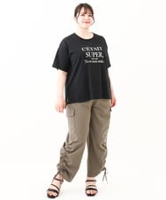OLLHV30119 eur3(エウルキューブ) 【大きいサイズ】カーゴパンツ カーキ(36)