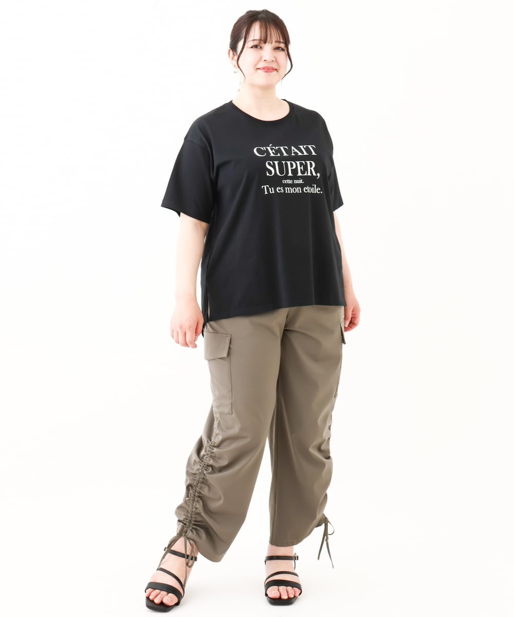 OLLHV30119 eur3(エウルキューブ) 【大きいサイズ】カーゴパンツ カーキ(36)