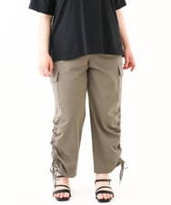 OLLHV30119 eur3(エウルキューブ) 【大きいサイズ】カーゴパンツ カーキ(36)