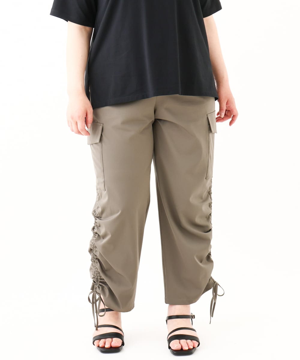 OLLHV30119 eur3(エウルキューブ) 【大きいサイズ】カーゴパンツ カーキ(36)