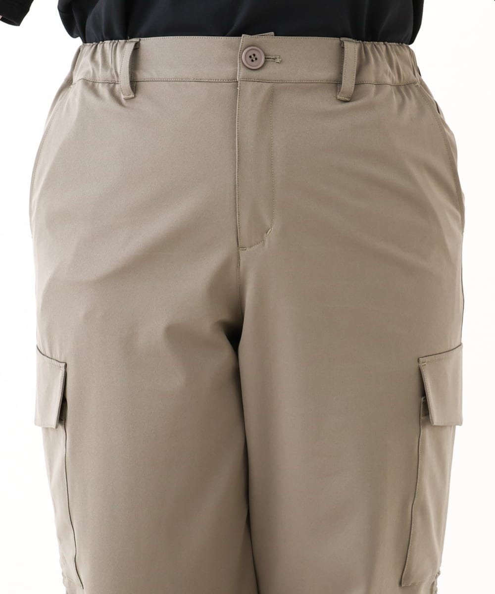 OLLHV30119 eur3(エウルキューブ) 【大きいサイズ】カーゴパンツ カーキ(36)