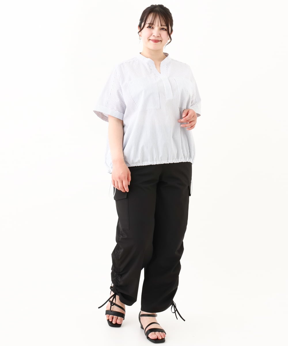 OLLHV30119 eur3(エウルキューブ) 【大きいサイズ】カーゴパンツ ブラック(94)
