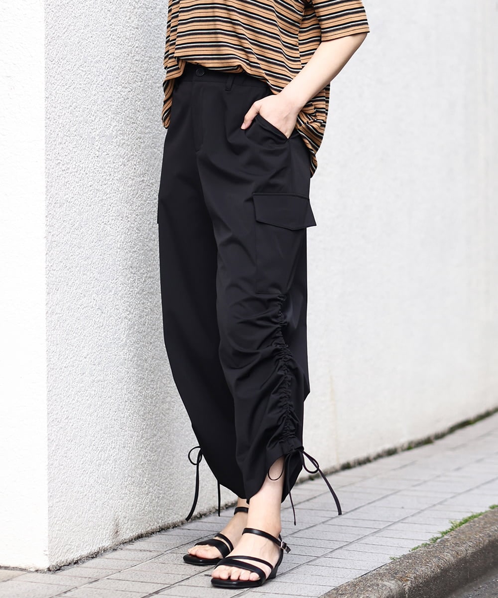OLLHV30119 eur3(エウルキューブ) 【大きいサイズ】カーゴパンツ ブラック(94)
