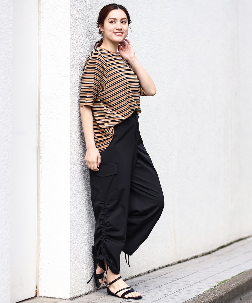 OLLHV30119 eur3(エウルキューブ) 【大きいサイズ】カーゴパンツ ブラック(94)