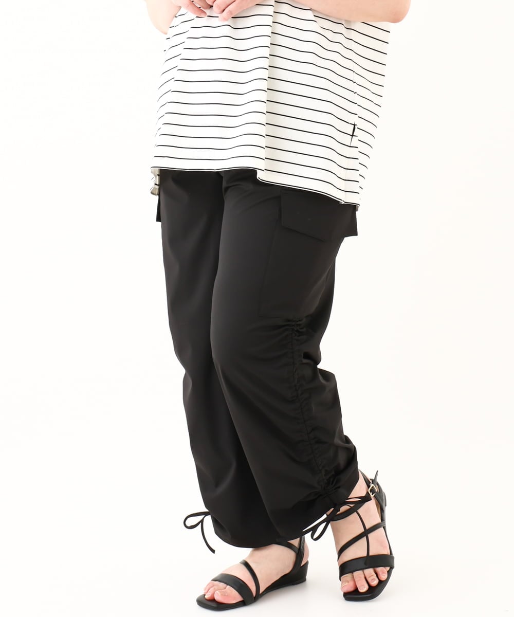 OLLHV30119 eur3(エウルキューブ) 【大きいサイズ】カーゴパンツ ブラック(94)