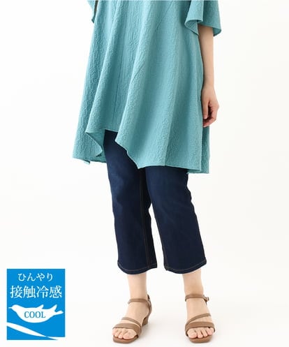 OLLHV31089 eur3 【大きいサイズ/接触冷感】カットレングスストレッチデニム