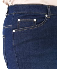 OLLHV31089 eur3(エウルキューブ) 【大きいサイズ/接触冷感】カットレングスストレッチデニム ネイビー(57)