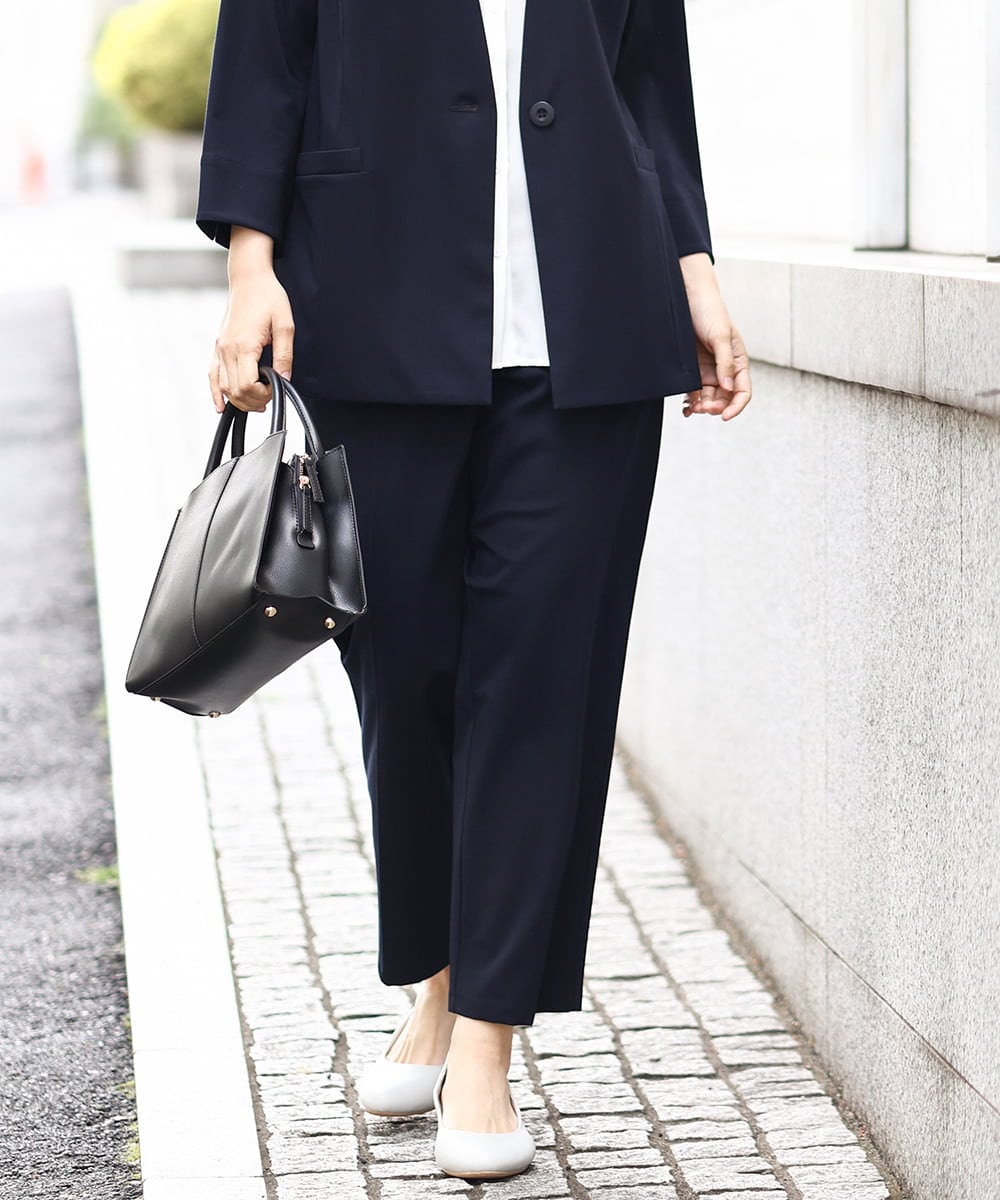 OLLHV32139 eur3(エウルキューブ) 【大きいサイズ/セットアップ対応】接触冷感カノコパンツ ネイビー(57)