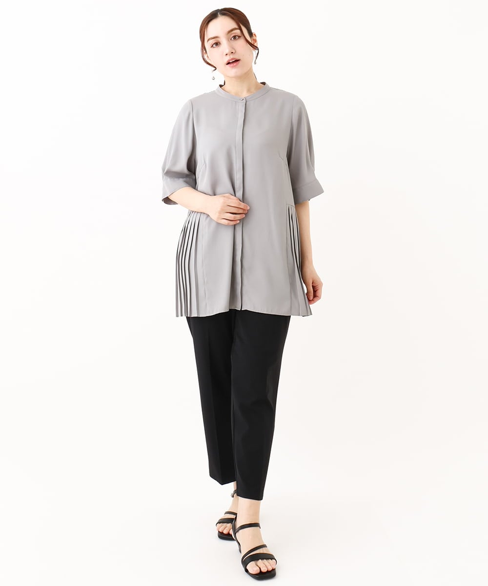 OLLHV32139 eur3(エウルキューブ) 【大きいサイズ/セットアップ対応】接触冷感カノコパンツ ブラック(94)